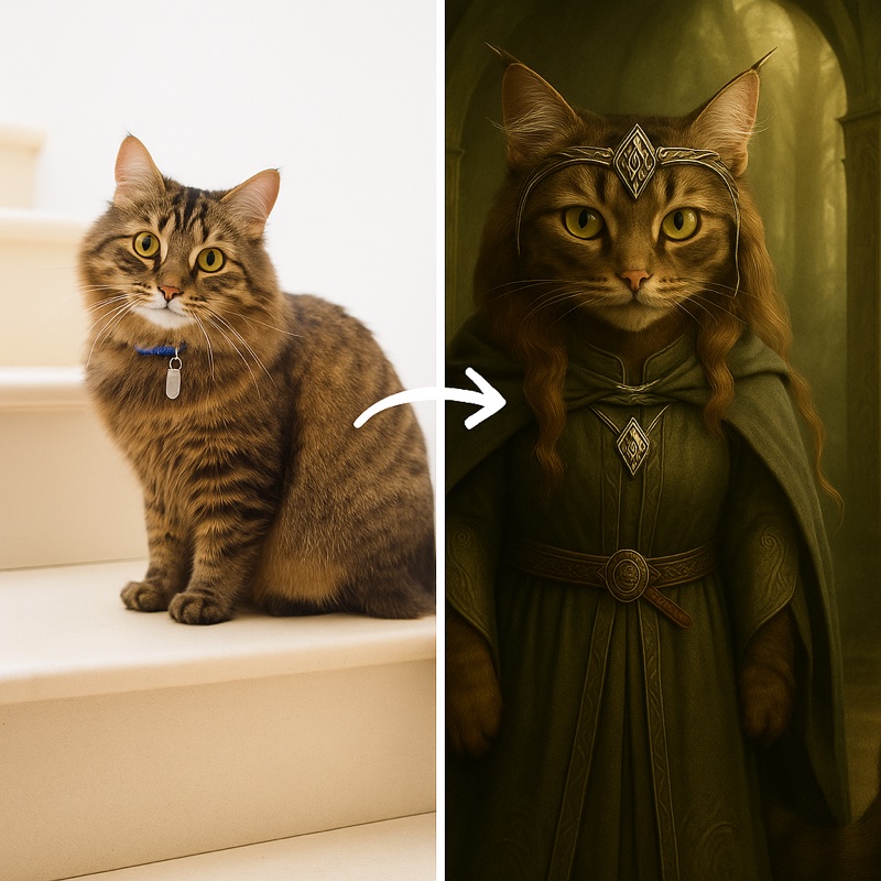 Cat to elf example